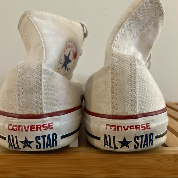 Converse White Canvas High-Tops - Picture 7 of 7